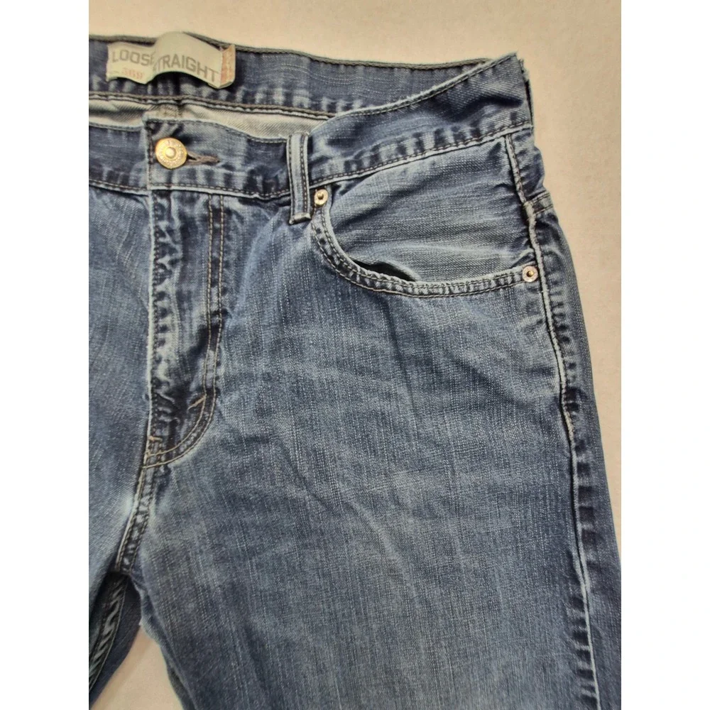 Levi's 569 Loose Straight Jeans Men's 34x32 Blue Relaxed Fit Denim